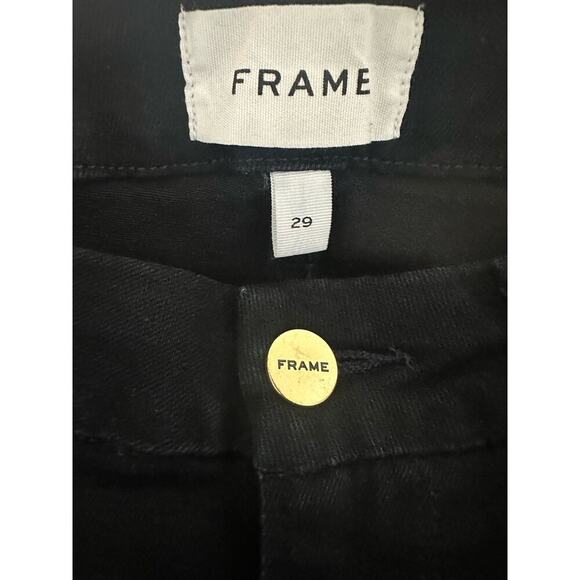FRAME Le Crop Mini Boot Jeans Black Size 29 - Picture 6 of 9